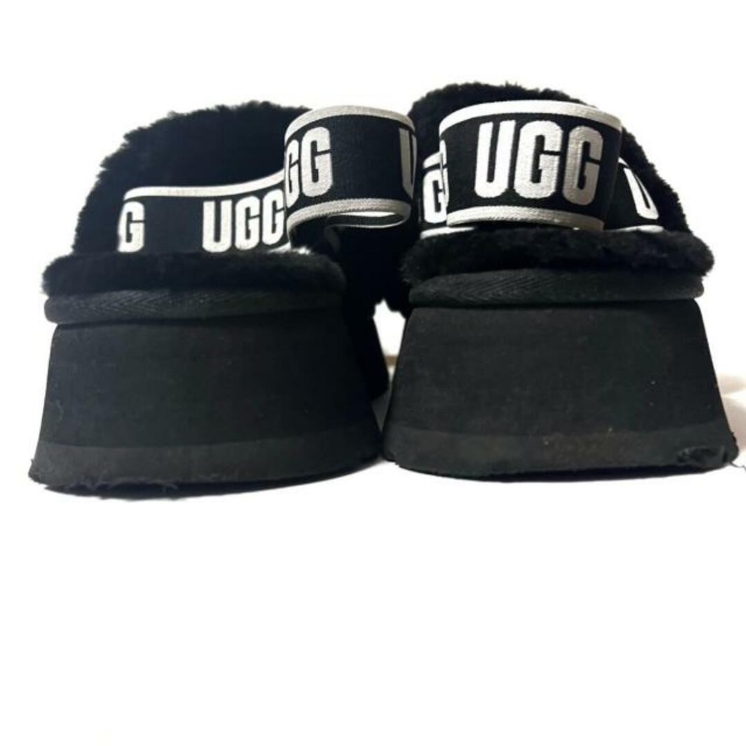 UGG(アグ)のUGG(アグ) サンダル 25 レディース ディスコ スライド 1112258 黒×白 ムートン×化学繊維 レディースの靴/シューズ(サンダル)の商品写真