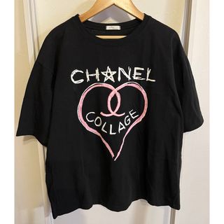 韓国　パロディーTシャツ　CH★NELロゴTシャツ(Tシャツ(半袖/袖なし))