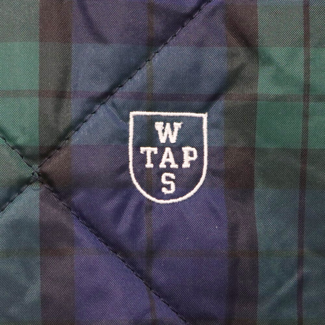 W)taps(ダブルタップス)のWTAPS ダブルタップス Chief 02 Jacket Nylon Taffeta Textile Crst ナイロンライトダウンジャケット タフタ テキスタイル クレスト グリーン 222TQDT-JKM06 メンズのジャケット/アウター(ダウンジャケット)の商品写真