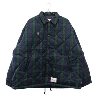 ダブルタップス(W)taps)のWTAPS ダブルタップス Chief 02 Jacket Nylon Taffeta Textile Crst ナイロンライトダウンジャケット タフタ テキスタイル クレスト グリーン 222TQDT-JKM06(ダウンジャケット)