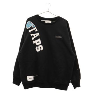 ダブルタップス(W)taps)のWTAPS ダブルタップス 20AW KATZ CREW NECK COPO カレッジロゴ クルーネックスウェットトレーナー ブラック 202ATDT-CSM18(スウェット)