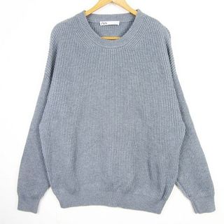 ザラ(ZARA)のザラ ZARA ニット セーター 長袖 ウール XL グレー(ニット/セーター)