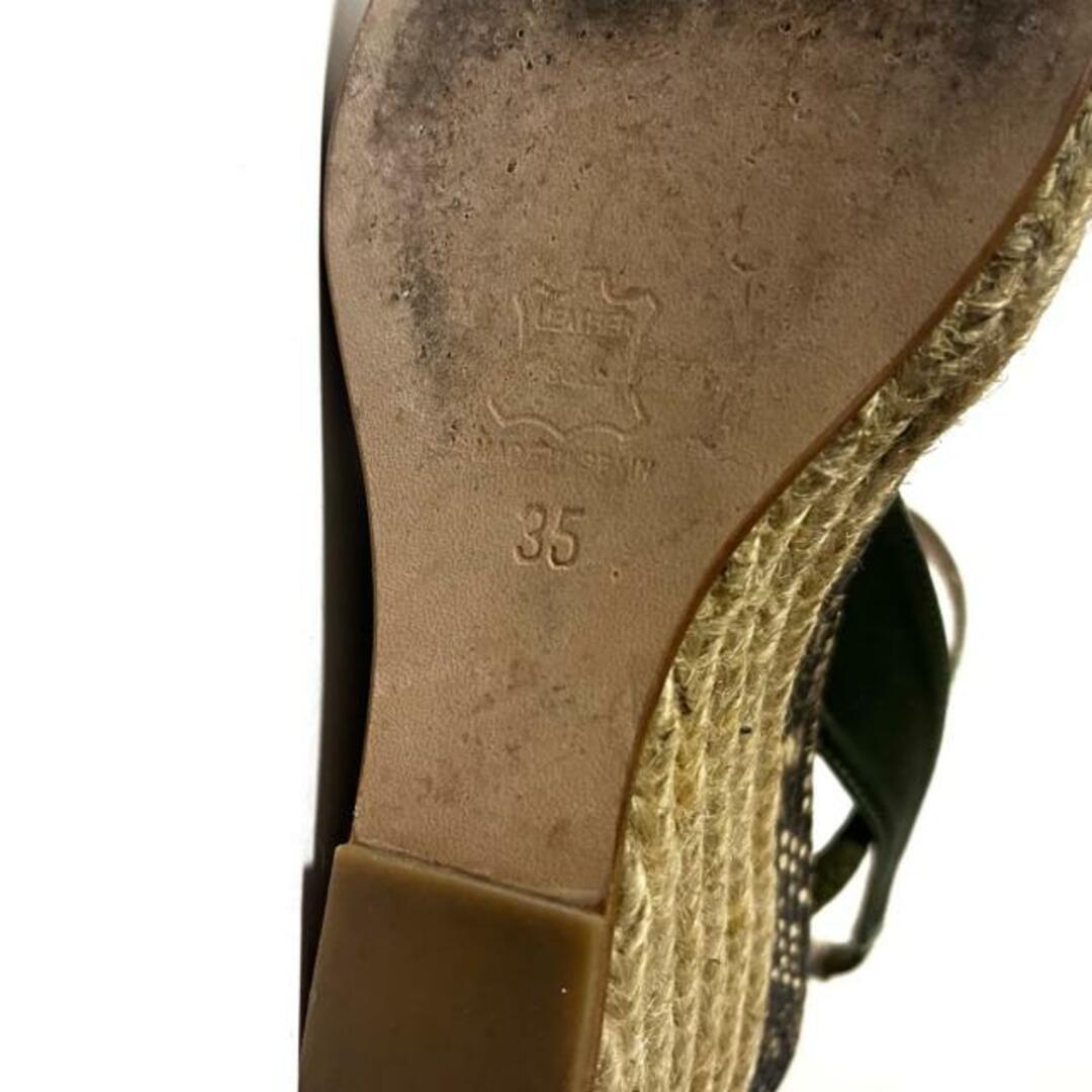 PELLICO(ペリーコ)のPELLICO(ペリーコ) サンダル 35 レディース - グリーン ウェッジソール サテン レディースの靴/シューズ(サンダル)の商品写真