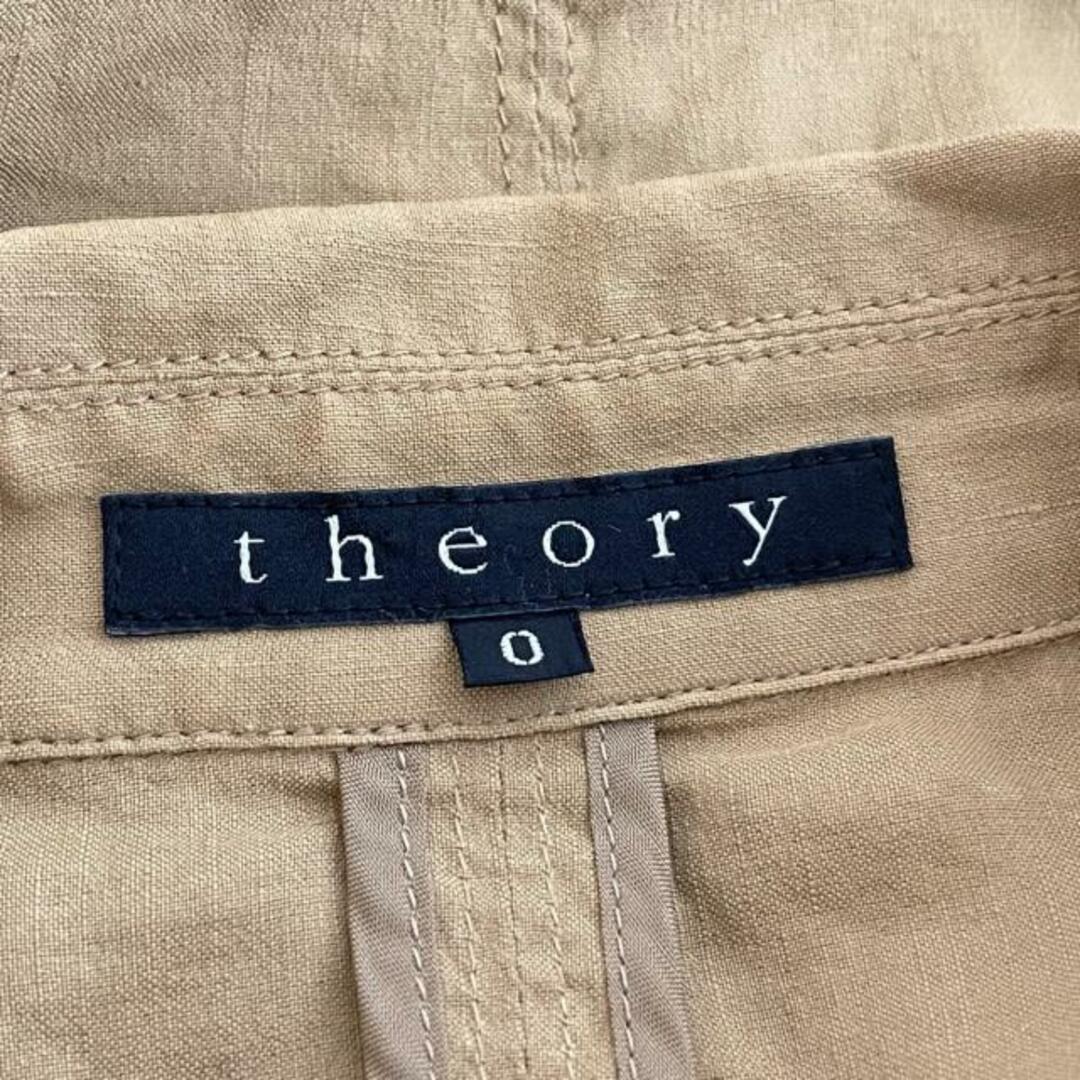 theory(セオリー)のtheory(セオリー) ジャケット サイズ0 XS レディース - ベージュ 長袖/秋/春 レディースのジャケット/アウター(その他)の商品写真