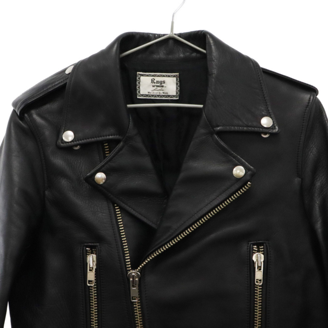 Rags McGREGOR ラグスマックレガー 14AW DOUBLE RIDERS LEATHER JACKET ホースハイド ダブルライダースジャケット ブラック 211144603 メンズのジャケット/アウター(ライダースジャケット)の商品写真