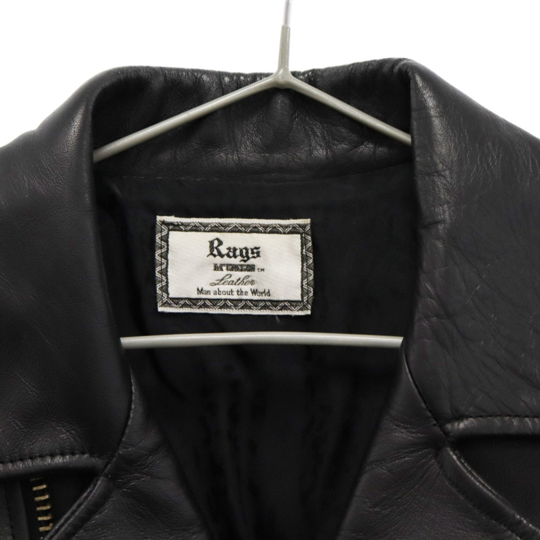 Rags McGREGOR ラグスマックレガー 14AW DOUBLE RIDERS LEATHER JACKET ホースハイド ダブルライダースジャケット ブラック 211144603 メンズのジャケット/アウター(ライダースジャケット)の商品写真