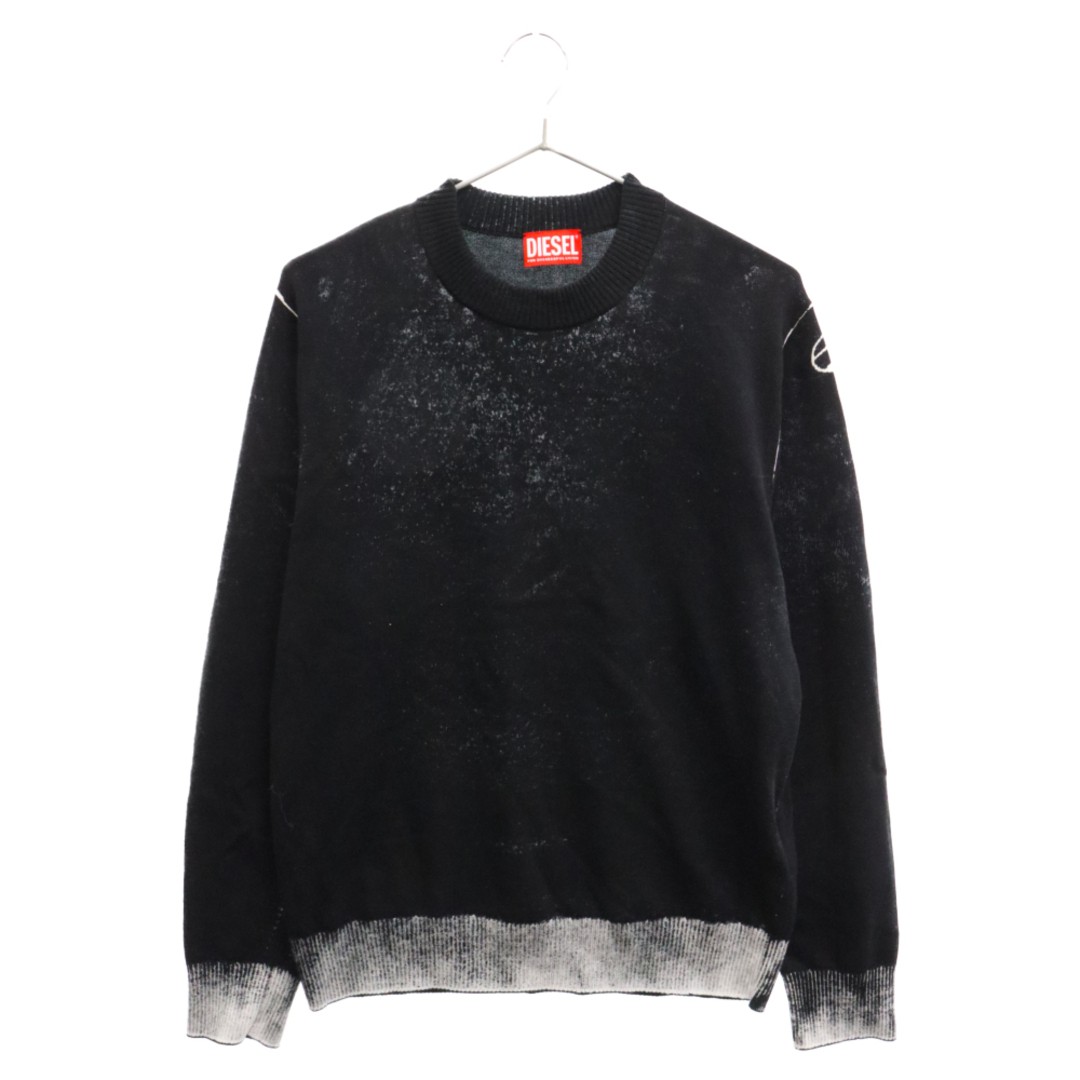 DIESEL(ディーゼル)のDIESEL ディーゼル 24SS K-LARENCE-B KNITWEAR ニット セーター ブラック A11187 メンズのトップス(ニット/セーター)の商品写真