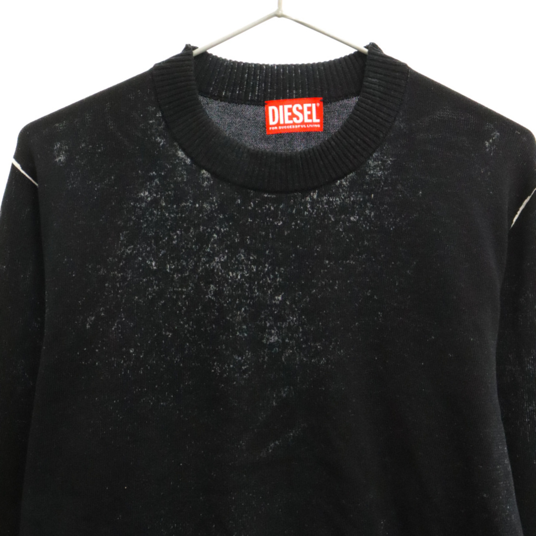 DIESEL(ディーゼル)のDIESEL ディーゼル 24SS K-LARENCE-B KNITWEAR ニット セーター ブラック A11187 メンズのトップス(ニット/セーター)の商品写真