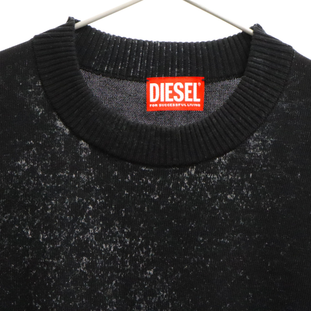 DIESEL(ディーゼル)のDIESEL ディーゼル 24SS K-LARENCE-B KNITWEAR ニット セーター ブラック A11187 メンズのトップス(ニット/セーター)の商品写真