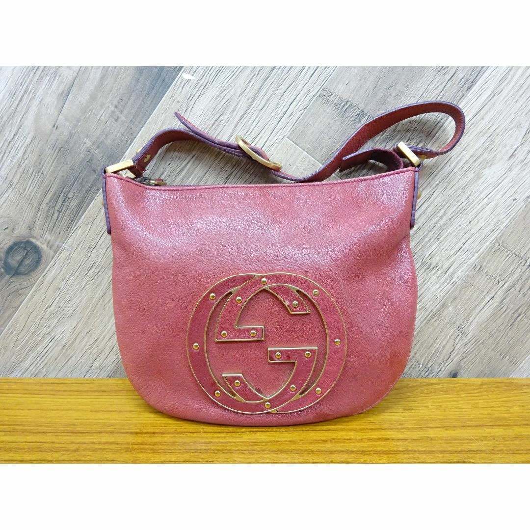 GUCCI - K渋051/ GUCCI インターロッキングG レザー ハンドバッグ