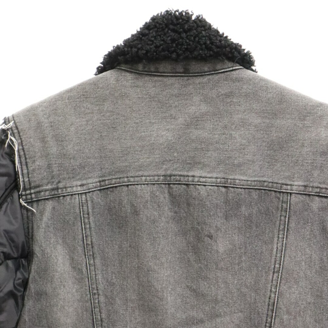 DIESEL(ディーゼル)のDIESEL ディーゼル W-SHAYL レイヤード 中綿 切り替え デニム ジャケット ブラック A008740 メンズのジャケット/アウター(Gジャン/デニムジャケット)の商品写真
