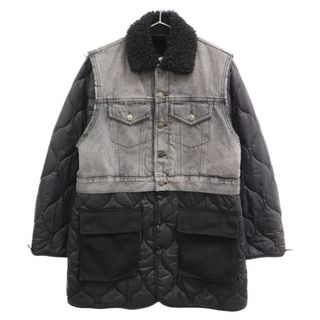 ディーゼル(DIESEL)のDIESEL ディーゼル W-SHAYL レイヤード 中綿 切り替え デニム ジャケット ブラック A008740(Gジャン/デニムジャケット)