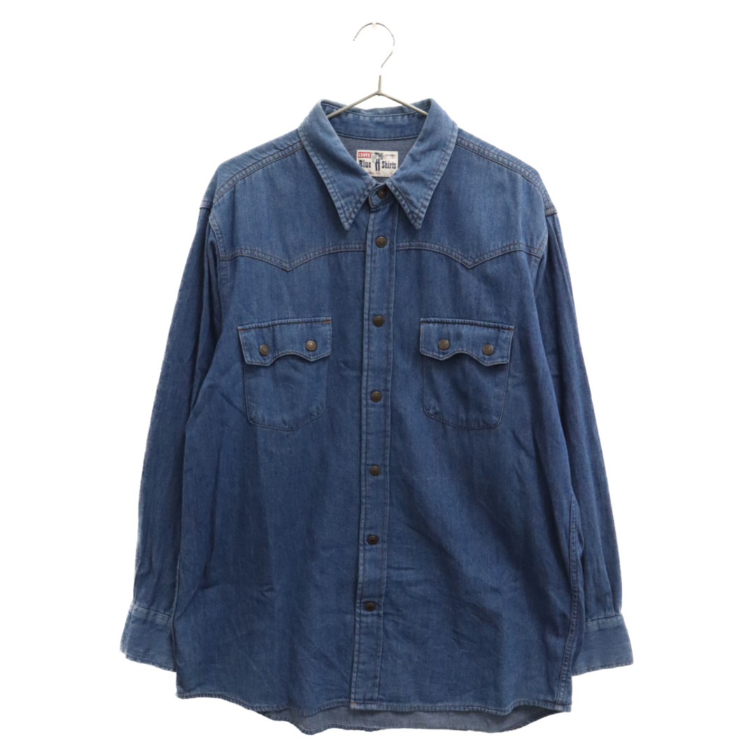 Levi's(リーバイス)のLevi's リーバイス BLUESHIRTSタグ フラップボタン デニムウエスタン 長袖シャツ インディゴ メンズのトップス(シャツ)の商品写真