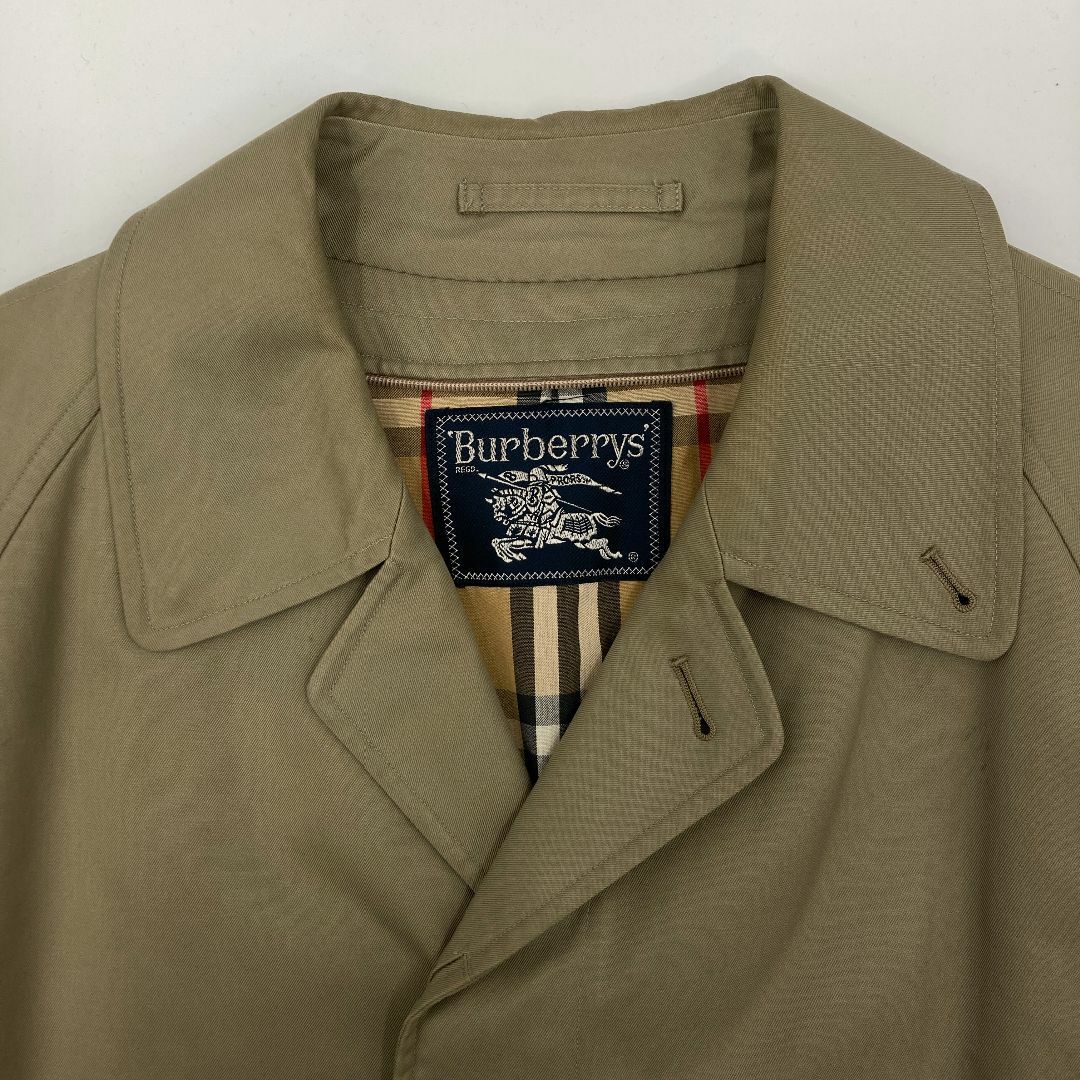 BURBERRY(バーバリー)のBURBERRY バーバリー　ノバチェック　ステンカラー　ヴィンテージ　ベージュ メンズのジャケット/アウター(ステンカラーコート)の商品写真