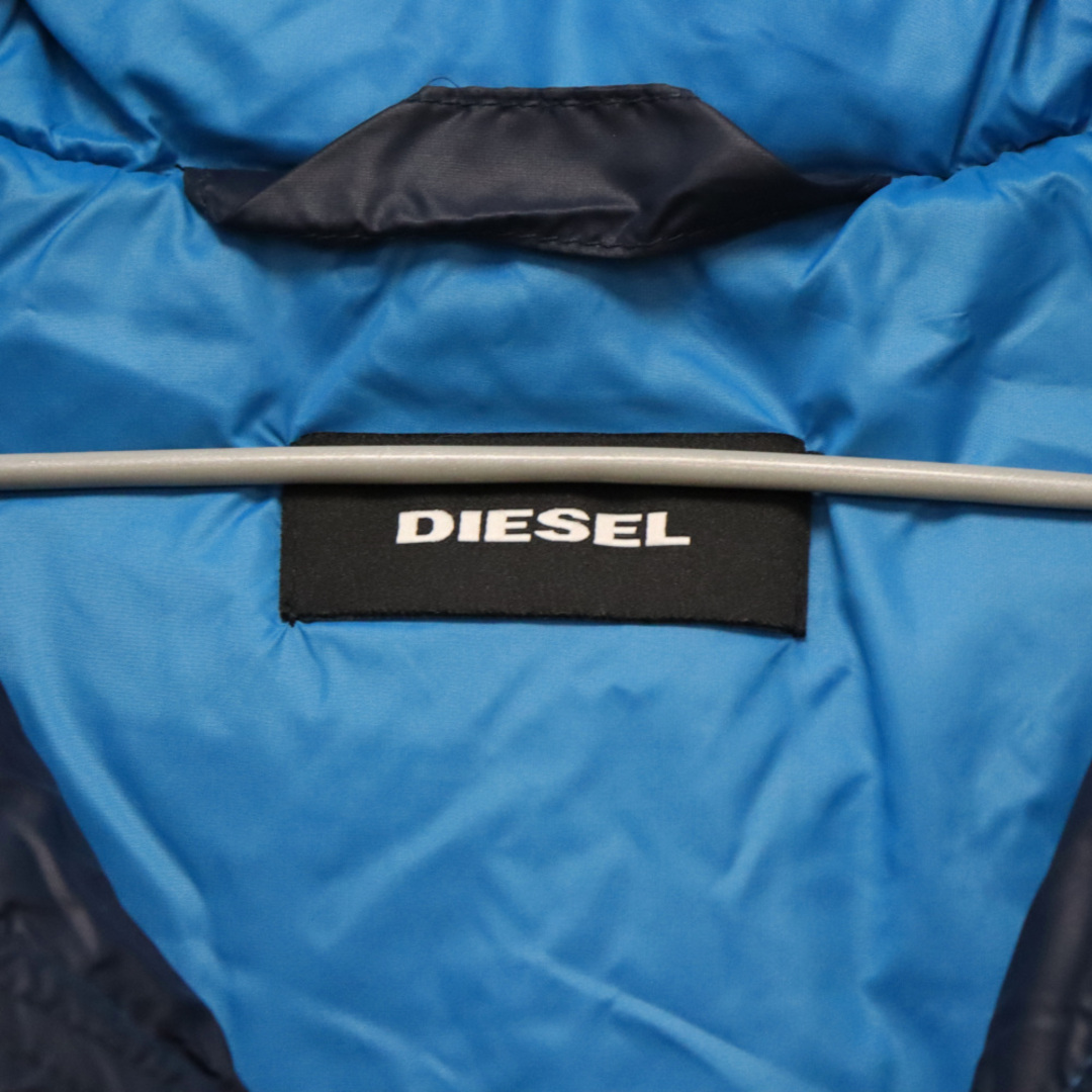 DIESEL(ディーゼル)のDIESEL ディーゼル ジップアップ フード付き ダウンジャケット ブルー 00E83F203 メンズのジャケット/アウター(ダウンジャケット)の商品写真