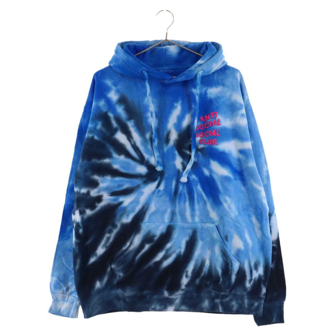 ANTI SOCIAL SOCIAL CLUB(アンチソーシャルソーシャルクラブ)のANTI SOCIAL SOCIAL CLUB アンチソーシャルソーシャルクラブ Maniac Hoodie Blue Tie Dye マニアック タイダイ ロゴプリント プルオーバーパーカー ブルー/ブラック メンズのトップス(パーカー)の商品写真