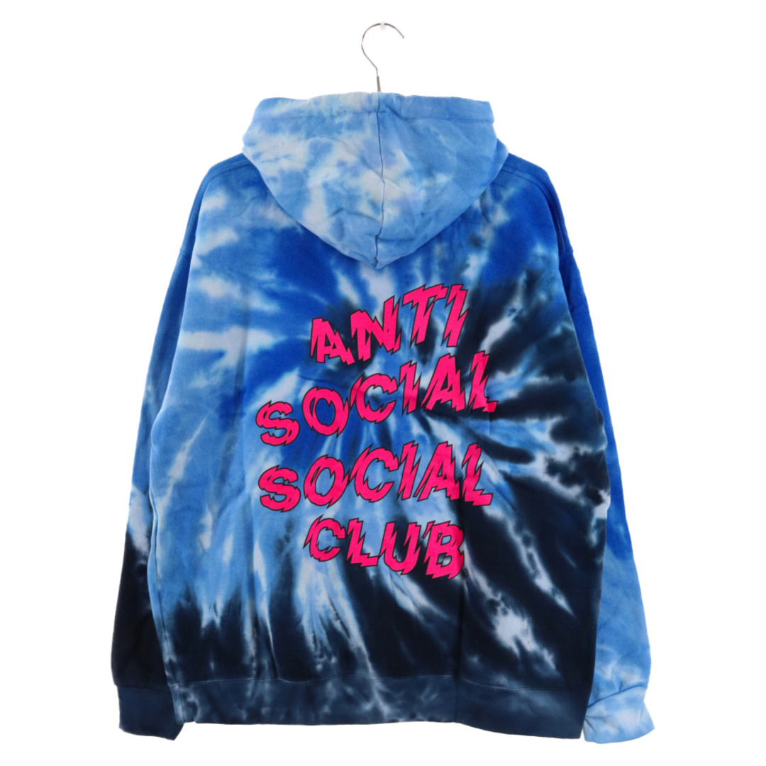 ANTI SOCIAL SOCIAL CLUB(アンチソーシャルソーシャルクラブ)のANTI SOCIAL SOCIAL CLUB アンチソーシャルソーシャルクラブ Maniac Hoodie Blue Tie Dye マニアック タイダイ ロゴプリント プルオーバーパーカー ブルー/ブラック メンズのトップス(パーカー)の商品写真