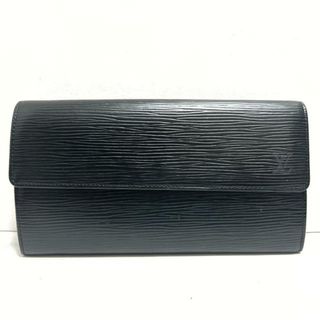 ルイヴィトン(LOUIS VUITTON)のLOUIS VUITTON(ルイヴィトン) 長財布 エピ ポシェットポルトモネクレディ M63572 ノワール レザー（LVロゴの刻印入り）(財布)