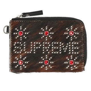 シュプリーム(Supreme)のSUPREME シュプリーム 23SS×HTC Hollywood Trading Company Studded Wallet Cow ハリウッドトレーディングカンパニー ハラコレザー スタッズウォレット 財布 ブラウン(折り財布)