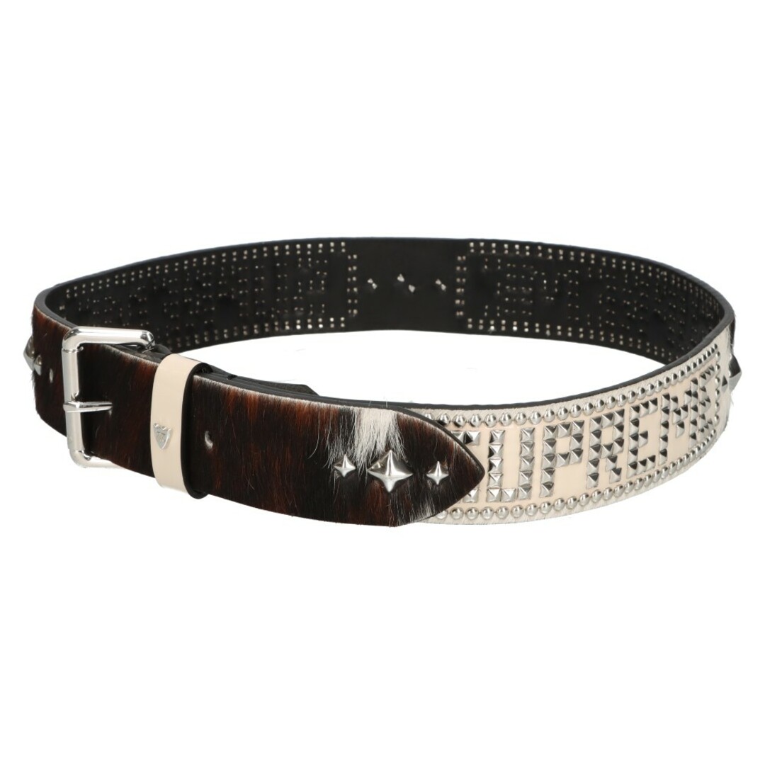 Supreme(シュプリーム)のSUPREME シュプリーム 23SS×HTC Hollywood Trading Company Studded Belt Cow ハリウッドトレーディングカンパニー ハラコレザースタッズベルト ブラウン メンズのファッション小物(ベルト)の商品写真