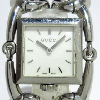 グッチ(Gucci)のGUCCI(グッチ) 腕時計 シニョーリア 116.3 レディース ホワイトシェル(腕時計)