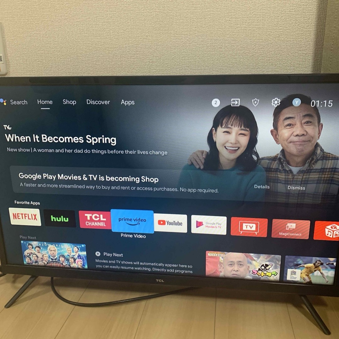 2021製 TCL テレビ 32S515 AndroidTV搭載 32型