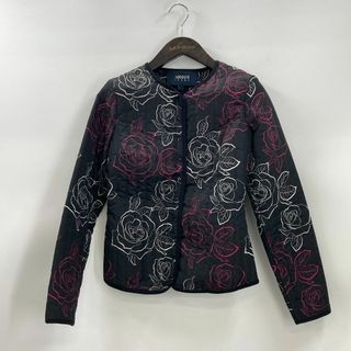 アルマーニジーンズ(ARMANI JEANS)の美品　ARMANI JEANS アルマーニジーンズ　ノーカラージャケット　花柄(ノーカラージャケット)