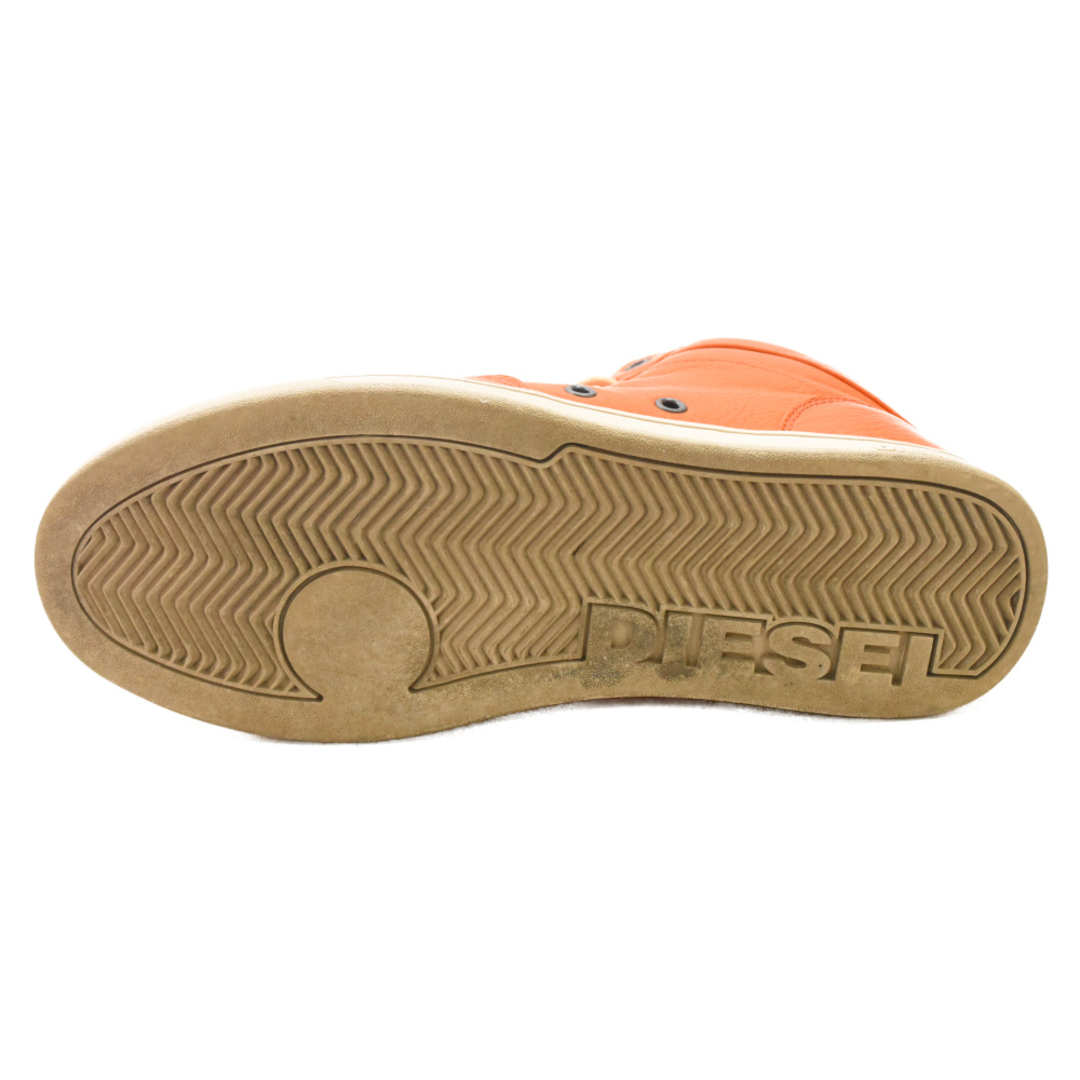 DIESEL(ディーゼル)のDIESEL ディーゼル HI-CULTURE レザー ハイカットスニーカー オレンジ US7.5/25.5cm Y00740 P0073 T3117 レディースの靴/シューズ(スニーカー)の商品写真