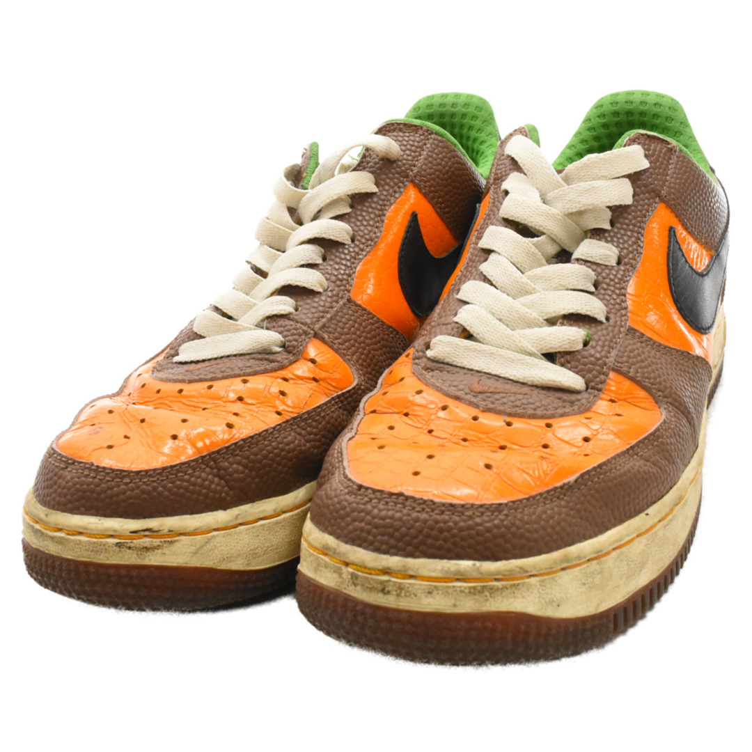 NIKE(ナイキ)のNIKE ナイキ AIR FORCE 1 LOW PREMIUM NFL SUPER BOWL エアフォース1 プレミアム NFL スーパーボウル ローカットスニーカーシューズ ブラウン/オレンジ US8.5 312945-801 メンズの靴/シューズ(スニーカー)の商品写真