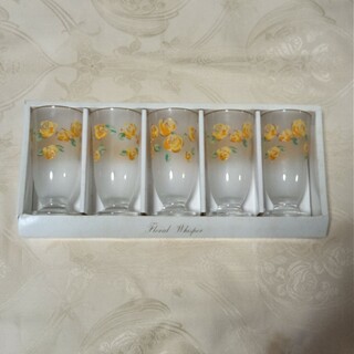 昭和レトロな花柄コップ(グラス/カップ)