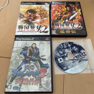 プレイステーション2(PlayStation2)の戦国無双2 猛将伝他戦国系ソフト4本セット(家庭用ゲームソフト)