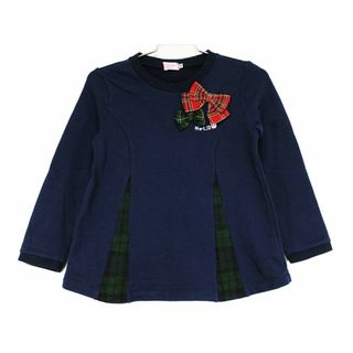 mikihouse - [ホットビスケッツ ミキハウス/HOT BISCUITS mikihouse]100cm トレーナー/スウェット 紺【中古】 子供服 キッズ kids 女の子 春秋冬 502132 tops