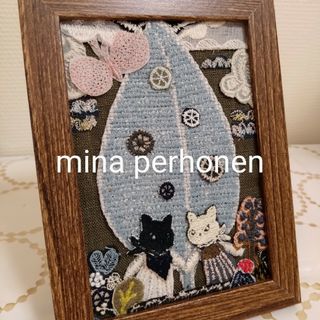 ミナペルホネン(mina perhonen)のミナペルホネン】カケラ　フォトフレーム　置物　ハンドメイド(生地/糸)