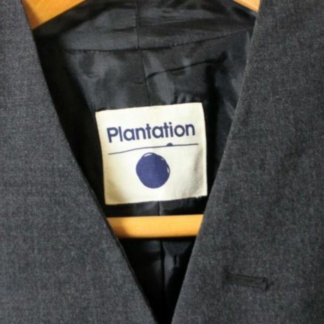 Plantation(プランテーション)の80s90s プランテーション ノーカラー 切替デザイン ジャケット M メンズのジャケット/アウター(ノーカラージャケット)の商品写真