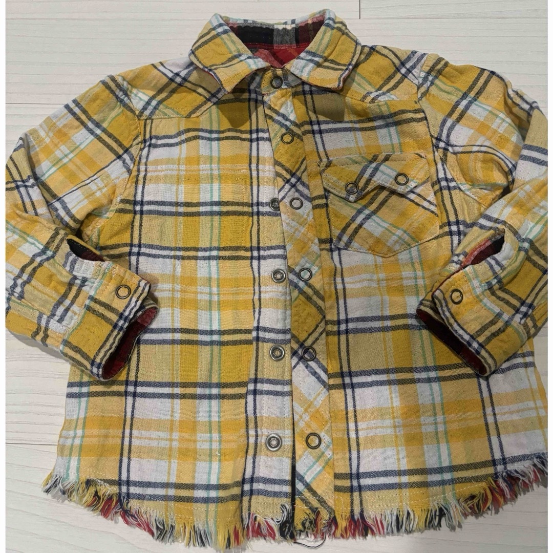 HANG TEN(ハンテン)のHANGTEN  チェックシャツ　95 キッズ/ベビー/マタニティのキッズ服男の子用(90cm~)(カーディガン)の商品写真