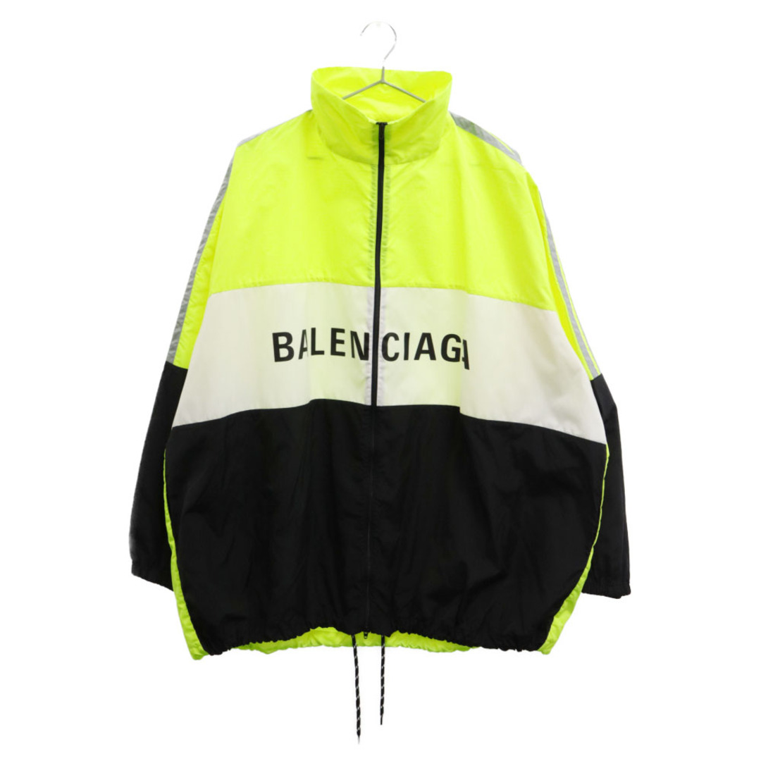 Balenciaga(バレンシアガ)のBALENCIAGA バレンシアガ 18SS TRACKSUIT POPLIN SHIRT JACKET 508903 TXD12 ポプリンシャツトラックジャケット ナイロン イエロー/ブラック/ホワイト メンズのジャケット/アウター(フライトジャケット)の商品写真