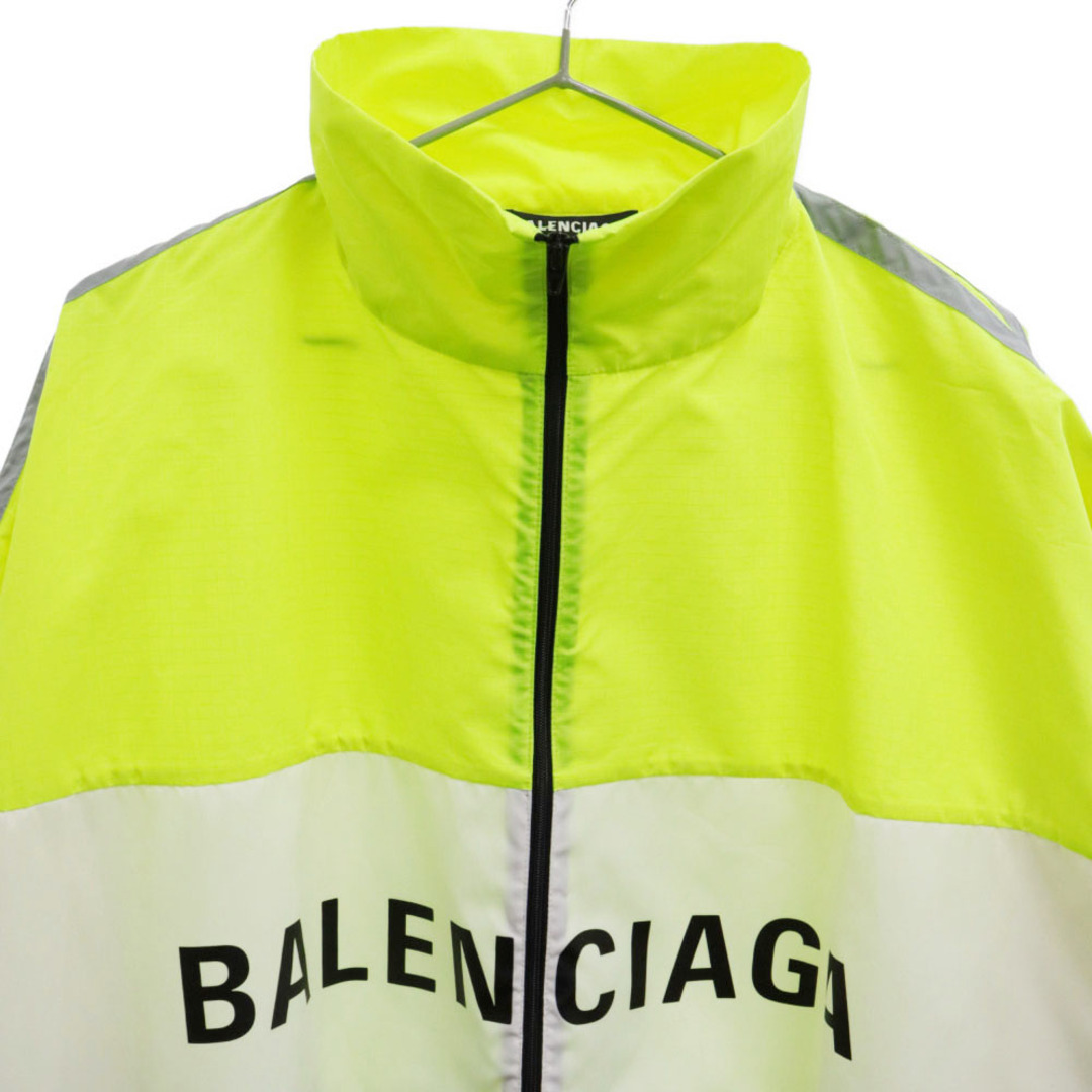 Balenciaga(バレンシアガ)のBALENCIAGA バレンシアガ 18SS TRACKSUIT POPLIN SHIRT JACKET 508903 TXD12 ポプリンシャツトラックジャケット ナイロン イエロー/ブラック/ホワイト メンズのジャケット/アウター(フライトジャケット)の商品写真