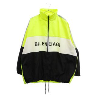 バレンシアガ(Balenciaga)のBALENCIAGA バレンシアガ 18SS TRACKSUIT POPLIN SHIRT JACKET 508903 TXD12 ポプリンシャツトラックジャケット ナイロン イエロー/ブラック/ホワイト(フライトジャケット)