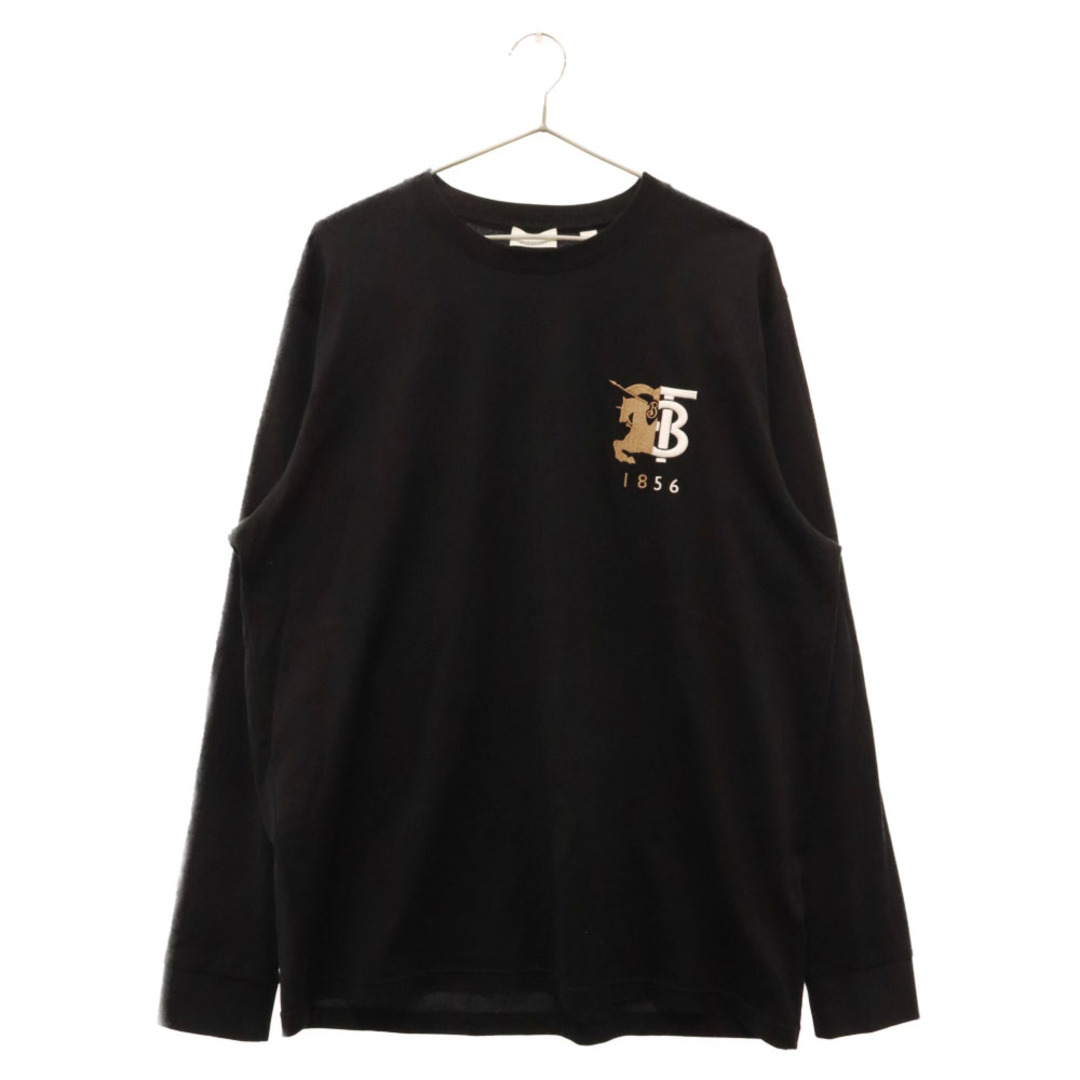 BURBERRY - BURBERRY バーバリー 刺繍ロゴ付 ロングTシャツ ブラック 