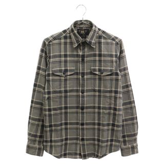 ダブルアールエル(RRL)のRRL ダブルアールエル フランネル 長袖チェックシャツ カーキ(シャツ)