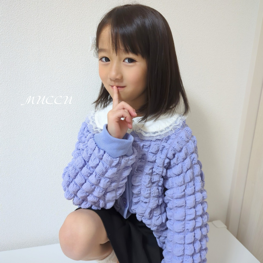 春新作！ 大人気！　popcorn cardigan  90cm～130cm キッズ/ベビー/マタニティのキッズ服女の子用(90cm~)(カーディガン)の商品写真