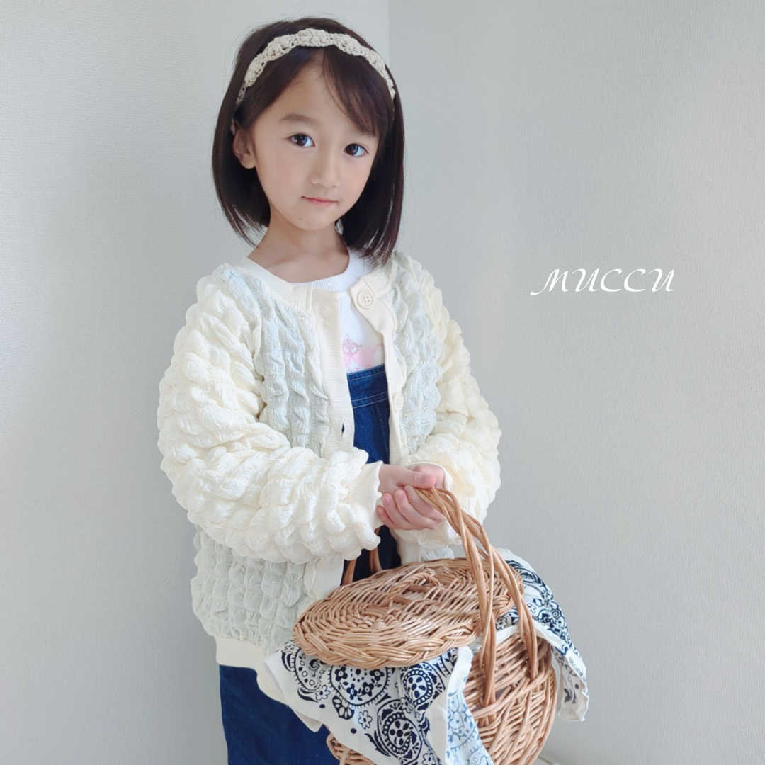 春新作！ 大人気！　popcorn cardigan  90cm～130cm キッズ/ベビー/マタニティのキッズ服女の子用(90cm~)(カーディガン)の商品写真