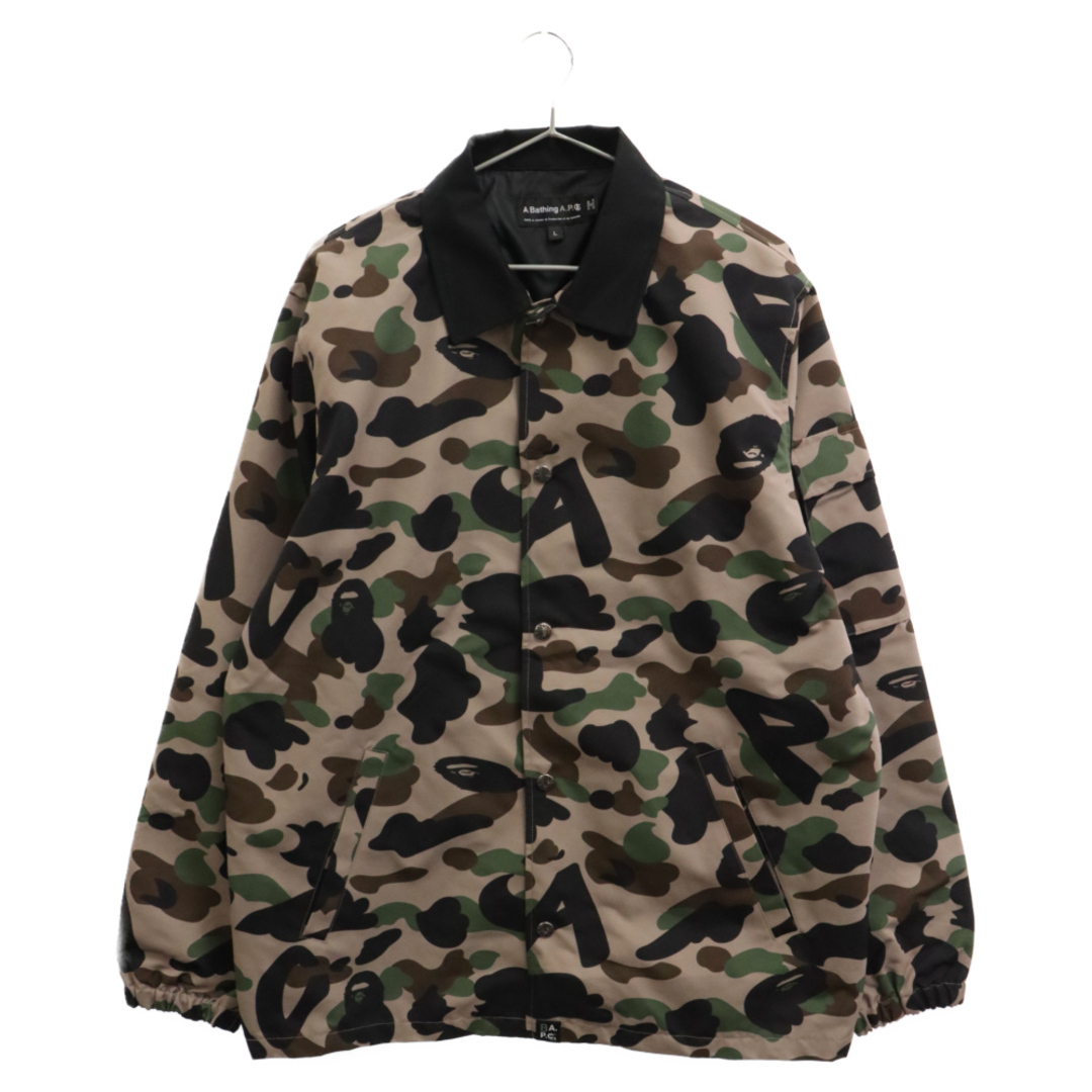 A BATHING APE(アベイシングエイプ)のA BATHING APE アベイシングエイプ ×A.P.C. CAMO COACH JACKET アーペーセー カモコーチジャケット ブラウン/カーキ 001LJI231904C メンズのジャケット/アウター(フライトジャケット)の商品写真