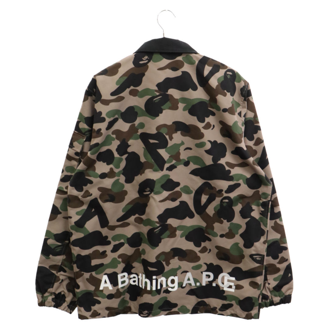 A BATHING APE(アベイシングエイプ)のA BATHING APE アベイシングエイプ ×A.P.C. CAMO COACH JACKET アーペーセー カモコーチジャケット ブラウン/カーキ 001LJI231904C メンズのジャケット/アウター(フライトジャケット)の商品写真