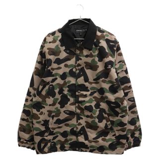 アベイシングエイプ(A BATHING APE)のA BATHING APE アベイシングエイプ ×A.P.C. CAMO COACH JACKET アーペーセー カモコーチジャケット ブラウン/カーキ 001LJI231904C(フライトジャケット)