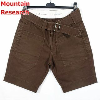 マウンテンリサーチ(MOUNTAIN RESEARCH)の【良品】マウンテンリサーチ　ベルト付きダック地ショートパンツ(ショートパンツ)