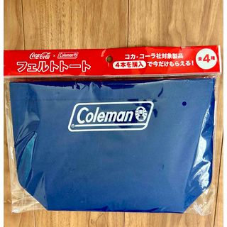 コカコーラ(コカ・コーラ)のColeman フェルトトート　ブルー(ノベルティグッズ)