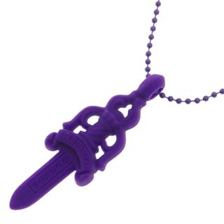 クロムハーツ(Chrome Hearts)のCHROME HEARTS クロムハーツ CH DAGGER PENDANT シリコンラバー CHダガーペンダント ネックレス ボールチェーン パープル(ネックレス)