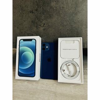 アイフォーン(iPhone)の最終価格！【美品】iPhone12 mini 64GB SIMフリー ブルー(スマートフォン本体)