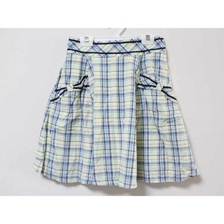 ポンポネット(pom ponette)の《ポンポネット/pom ponette》160cm スカート 黄色×紺【中古】子供服 キッズ kids ジュニア 女の子 夏 124032 bottoms(スカート)